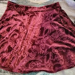 Forever 21 x Velvet Maroon Skater Skirt
